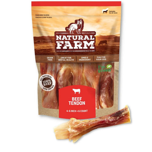 Natural Farm Beef Tendon Dog Chews (6-9)