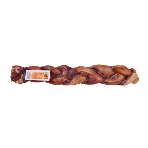 Barking Buddha Braided Bully Stick 12″ (3 Pack) For Large To XL Dogs / Power Chewers (12)