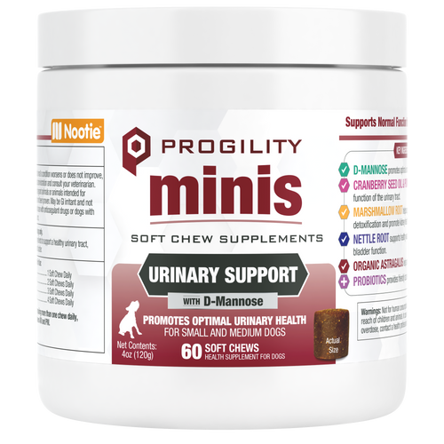 Nootie Progility Minis Urinary Support Soft Chew Supplement For Small & Medium Size Dogs