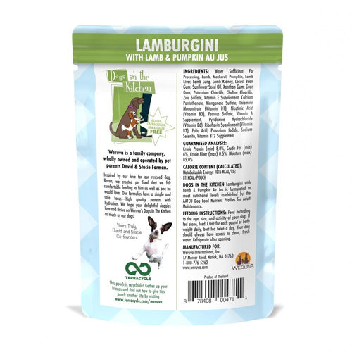 Weruva Dogs in the Kitchen Lamburgini Grain Free Lamb and Pumpkin Dog Food Pouches