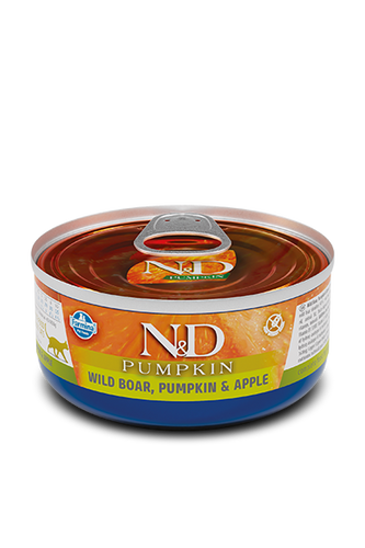 Farmina N&D Boar, Pumpkin & Apple Recipe Wet Cat Food (Cans of 12)