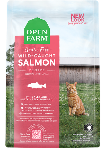 Open Wild-Caught Salmon Dry Cat Food
